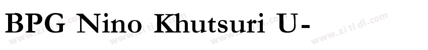 BPG Nino Khutsuri U字体转换
